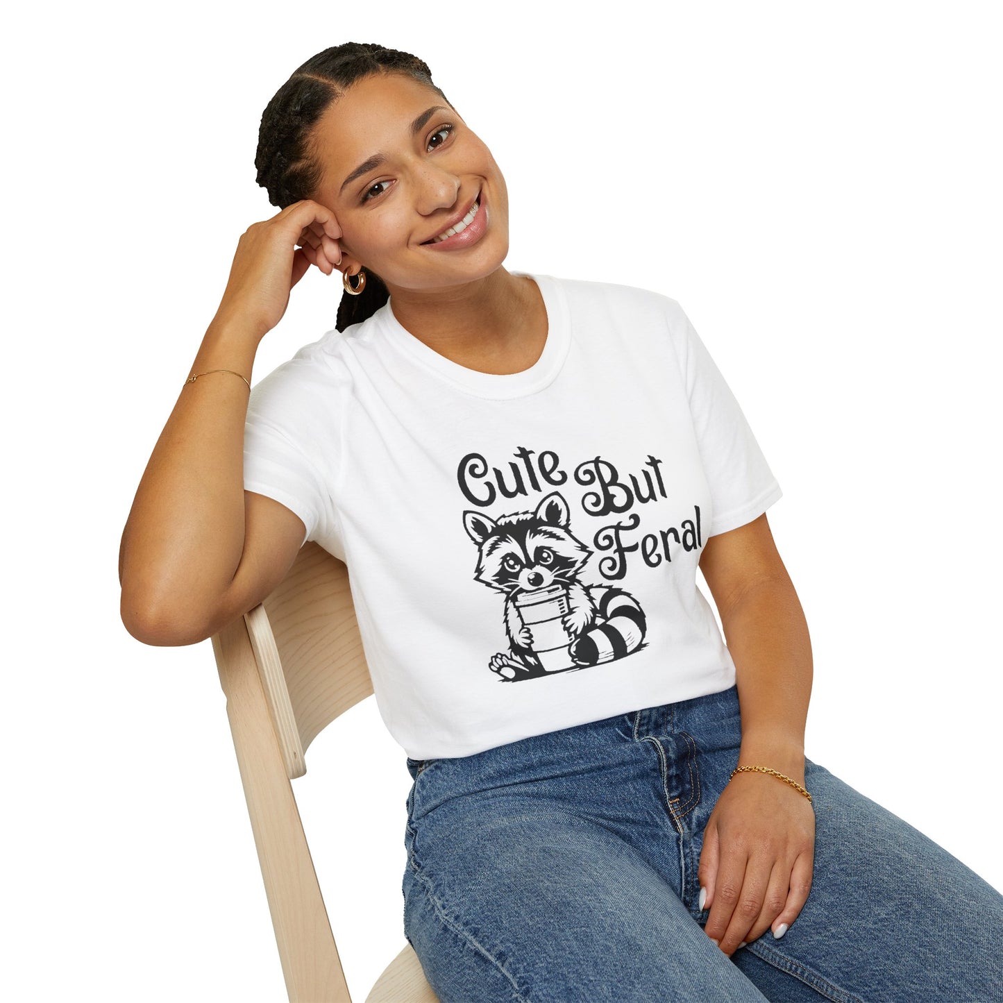 Cute But Feral Raccoon T-Shirt